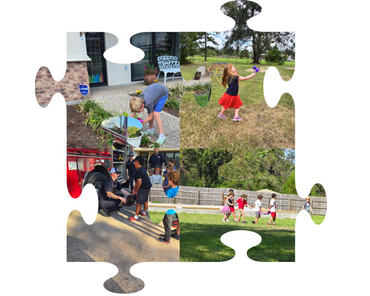 Kingwood TX private school students engaged in outdoor STEAM learning and nature exploration